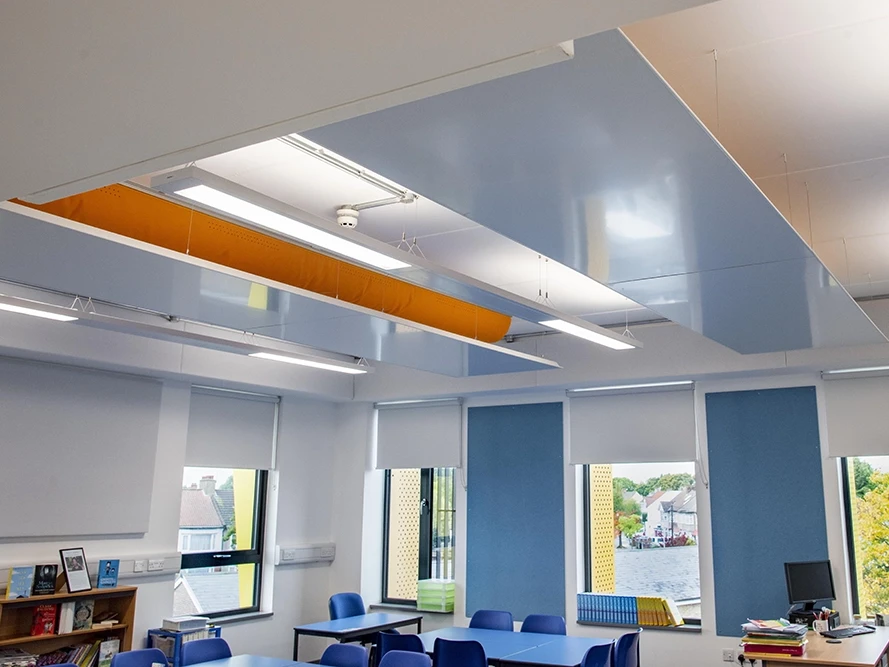 Thermatile radiant panels at Gearies Primary School, Ilford