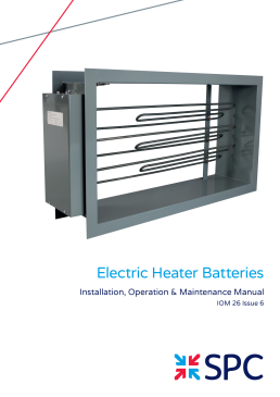 SPC Electric Heater Batteries IOM 26 Issue 6