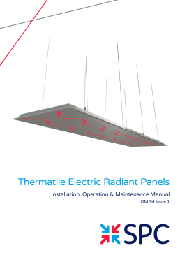 SPC Thermatile Electric Radiant Panels IOM 94 Issue 1