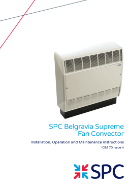 SPC Belgravia Supreme Fan Convectors IOM 70 Issue 4