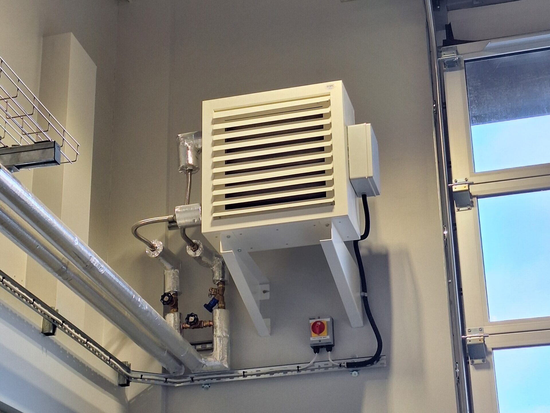 SPC CiRRUS unit heater installed at Blackley Community Fire Station, Manchester
