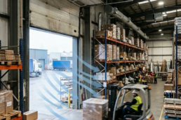 Cold air entering a industrial space