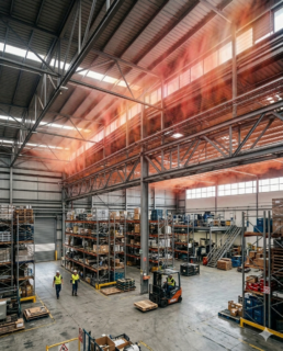 Industrial Heating in a warehouse