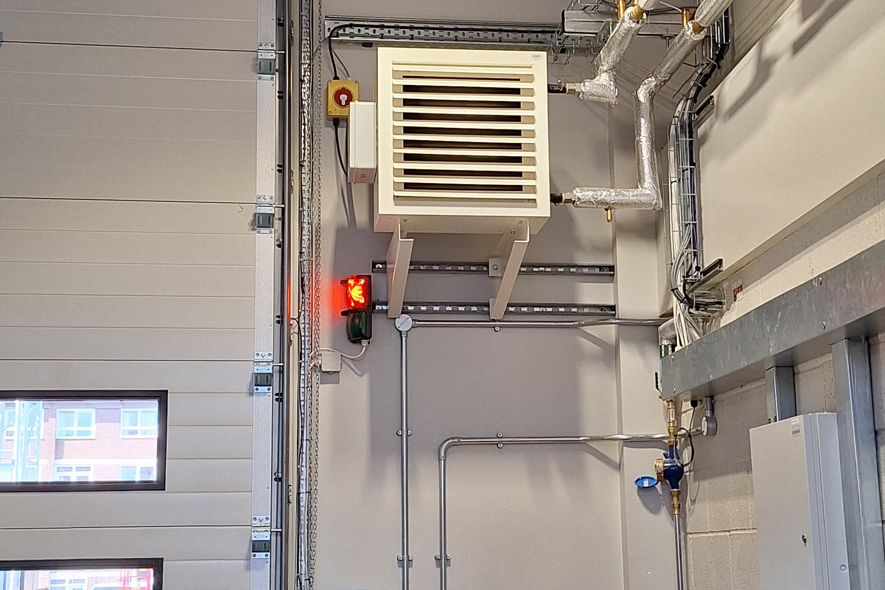 SPC CiRRUS unit heater installed at Stockport Central Community Fire Station, Manchester