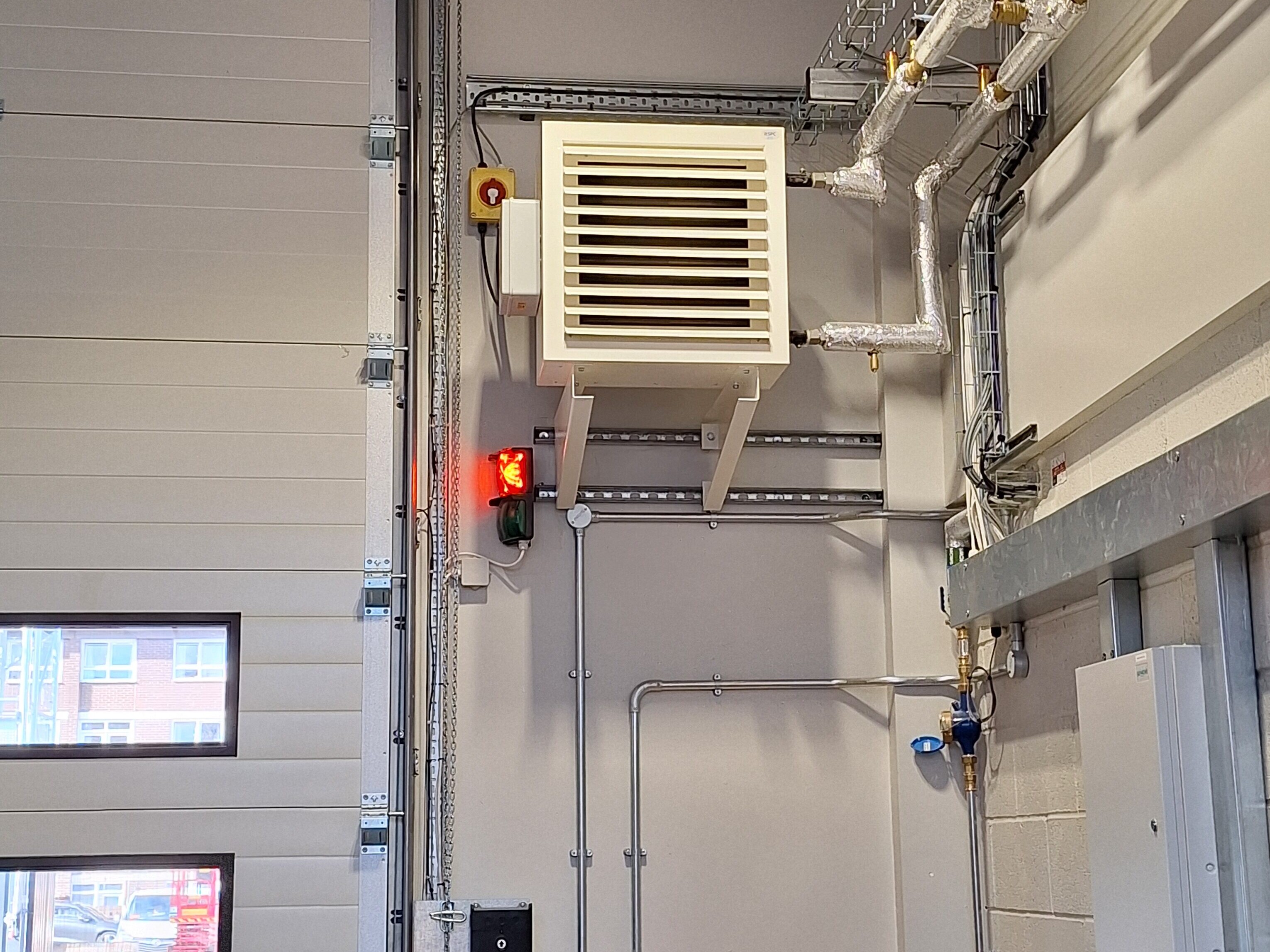 SPC CiRRUS unit heater installed at Stockport Central Community Fire Station, Manchester