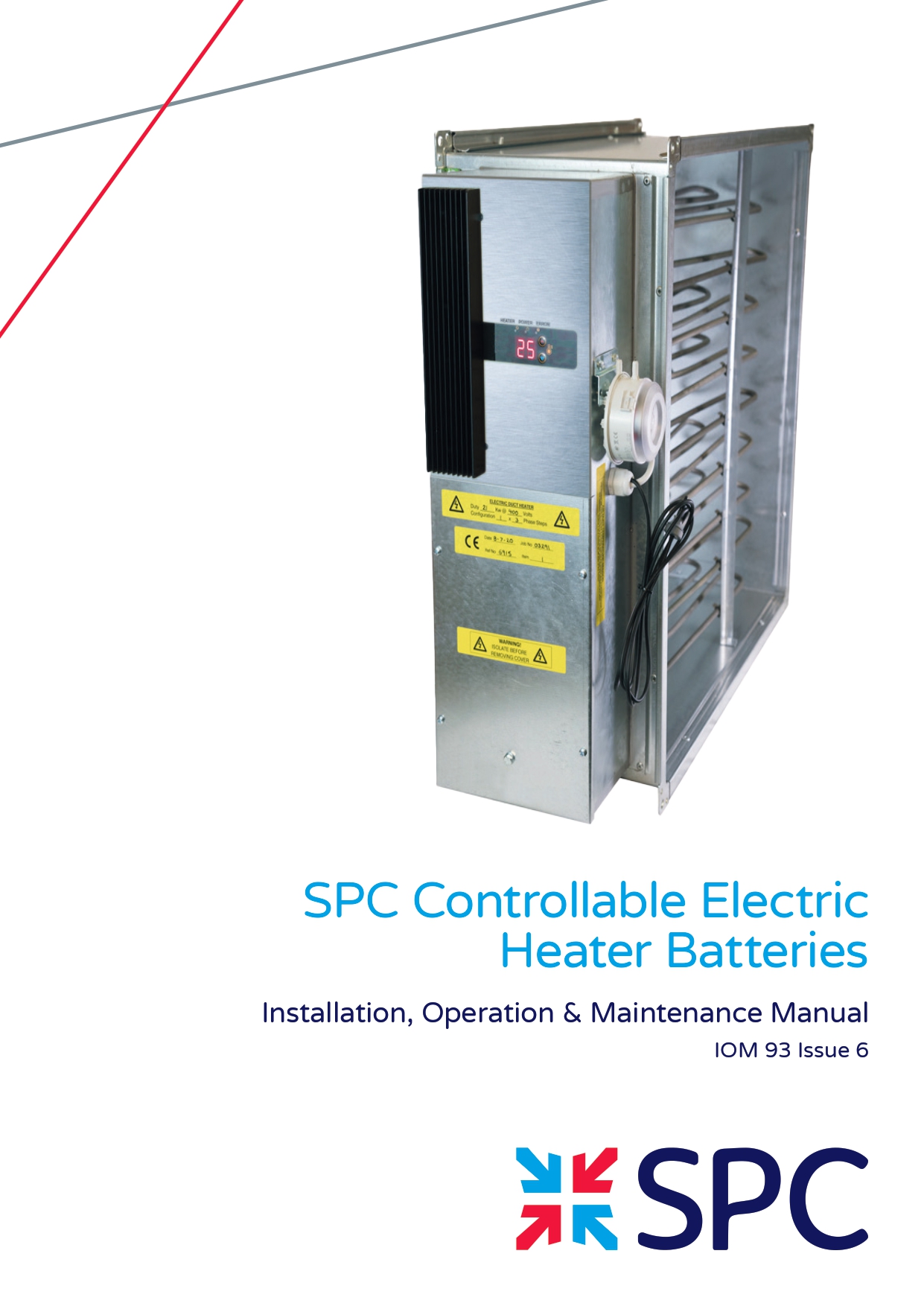 Cover of the SPC Controllable Electric Heater Batteries IOM 93 Issue 6