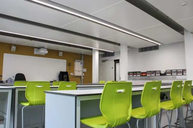SPC perforated radiant panels - Marlborough College